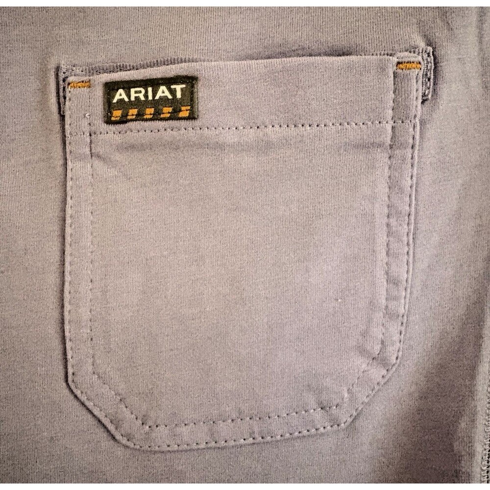 Ariat Rebar T-Shirt Women's Size Small Purple Western Short Sleeve Pocket NEW - Picture 6 of 8